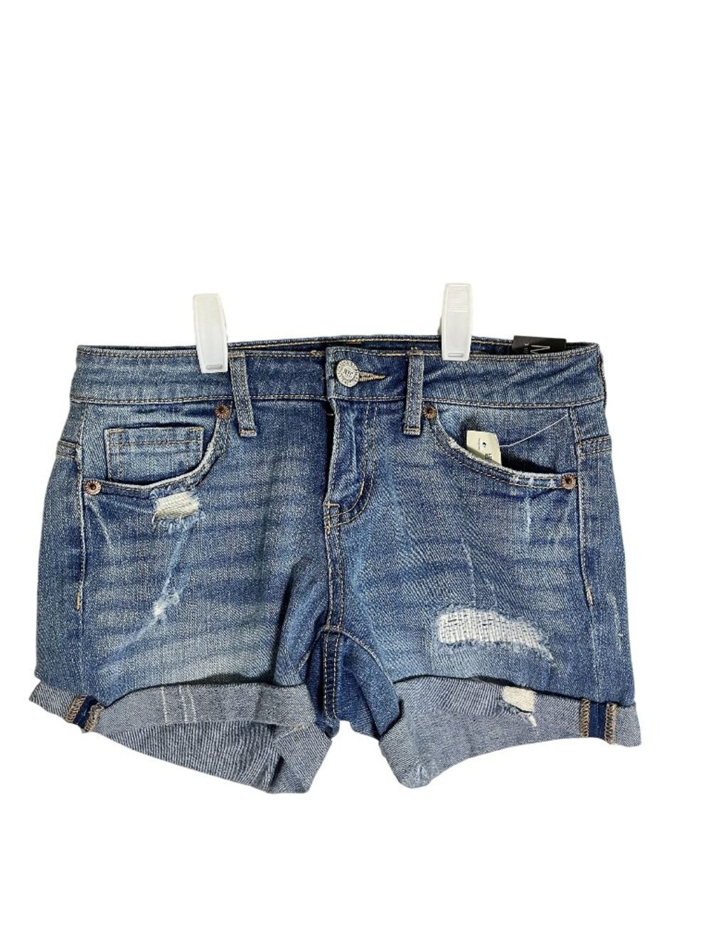 Aeropostale Denim Jean Shorts Blue 00 Summer Beach Concert Western Midi Chic 90s